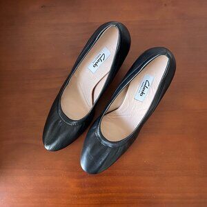 Clarks _ Grace Eva _ Black leather_ Cuir Noir _ 6.5M